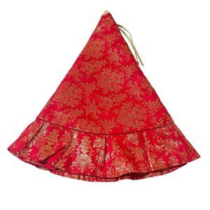 Christmas Tree Skirt Martha Stewart Everyday 51" Red Metallic Gold K-Mart 2002
